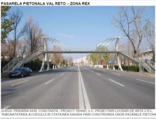 Începe construcţia pasarelelor pietonale din Mamaia